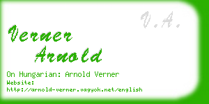 verner arnold business card